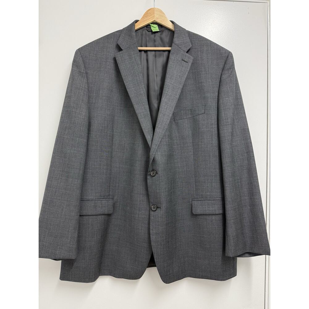 Lauren Ralph Lauren Men’s 100% Wool Blazer Gray Size 48 R Lined Suit Jacket